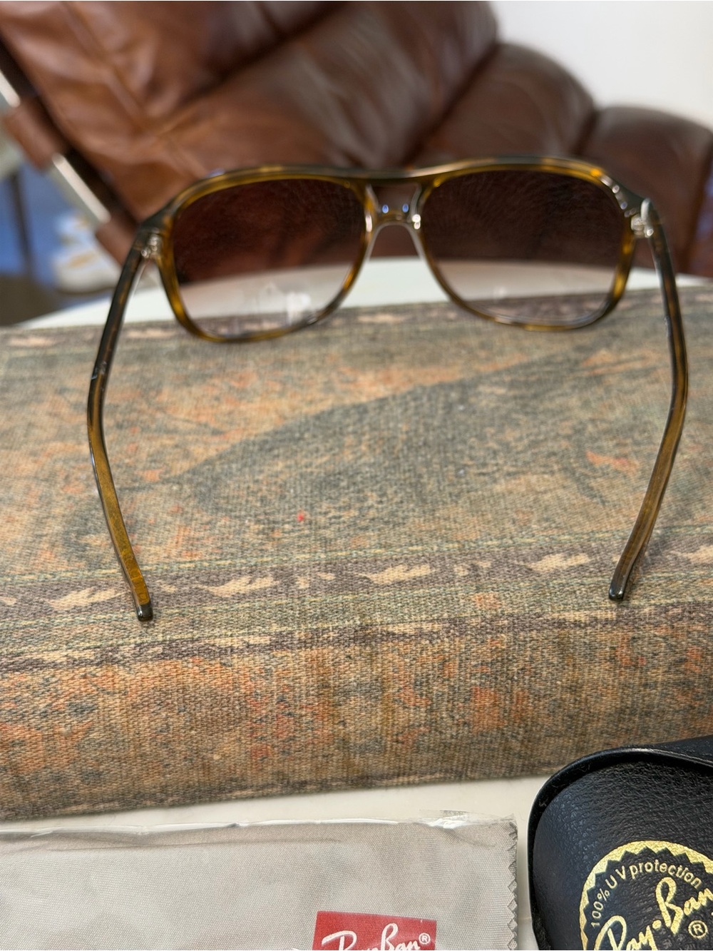 Ray-Ban Tortoise Frame Sunglasses with Brown Lenses - Picture 7 of 12